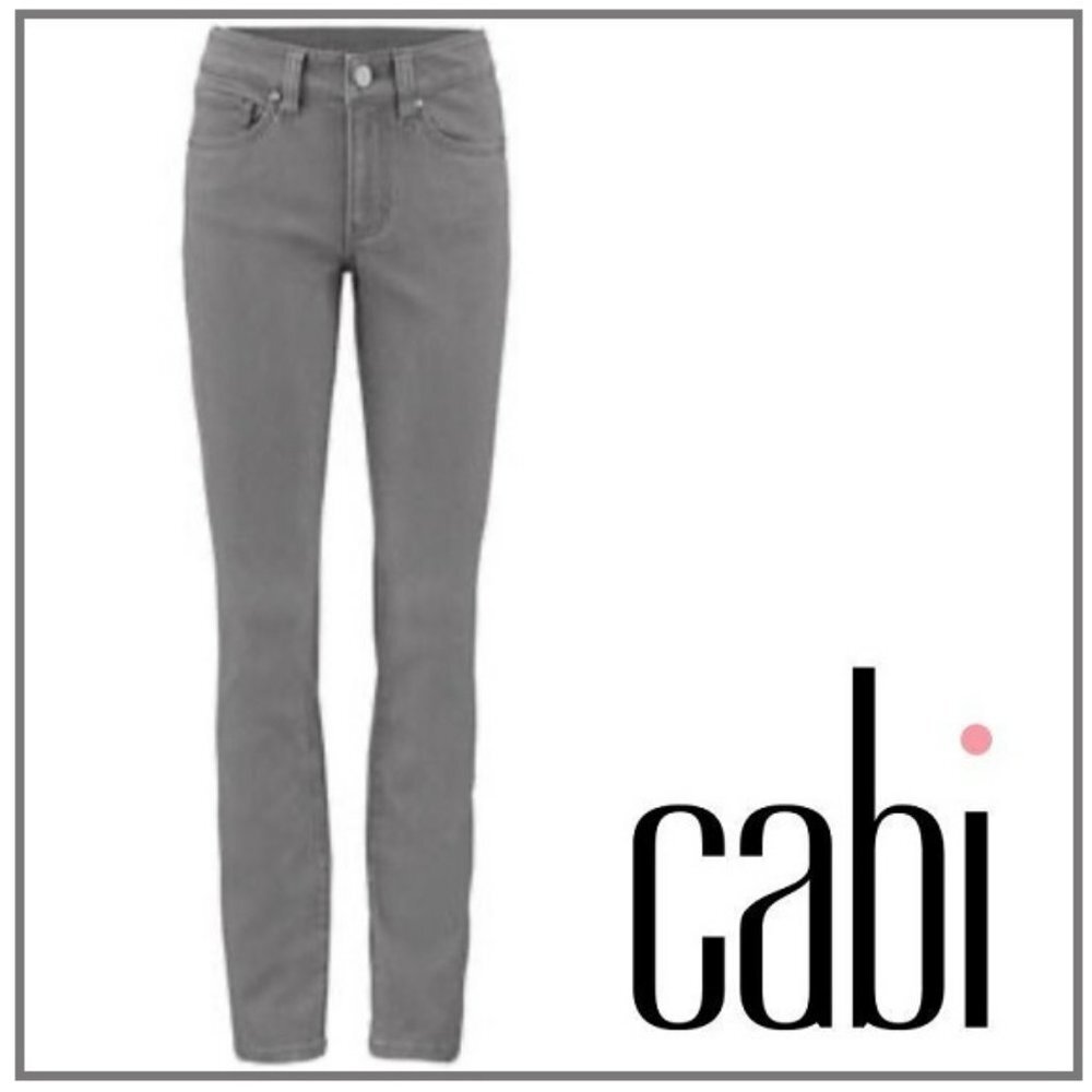 CABI High Rise Skinny Jeans Womens 4 Grey Wash Smoked Pearl $109 EUC #3565
